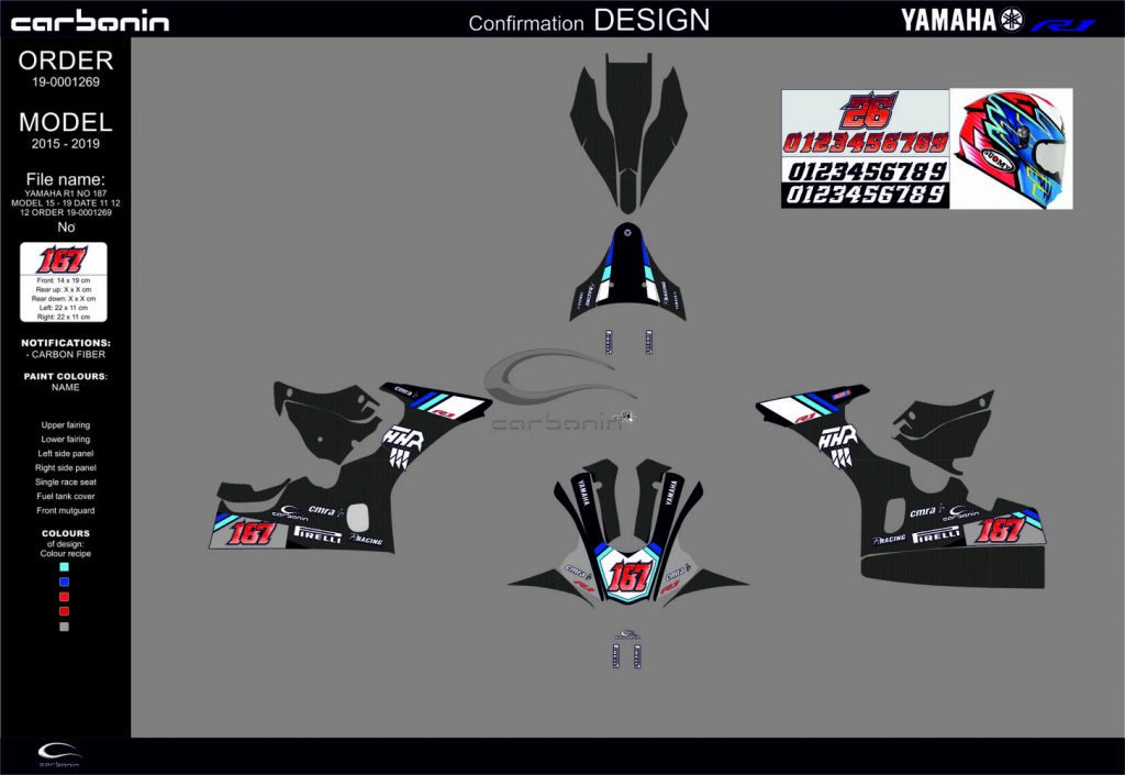 Complete fairing decal - Carbonin Shop